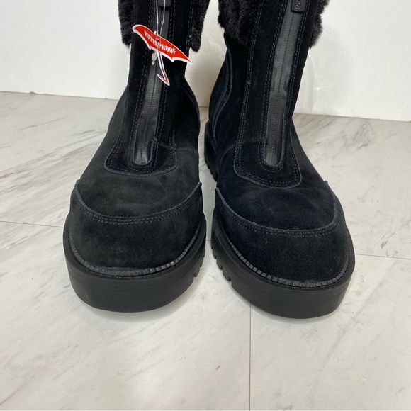 New! Blondo Hayven Black Suede Faux Fur Cuff Boot 8M - Picture 10 of 14